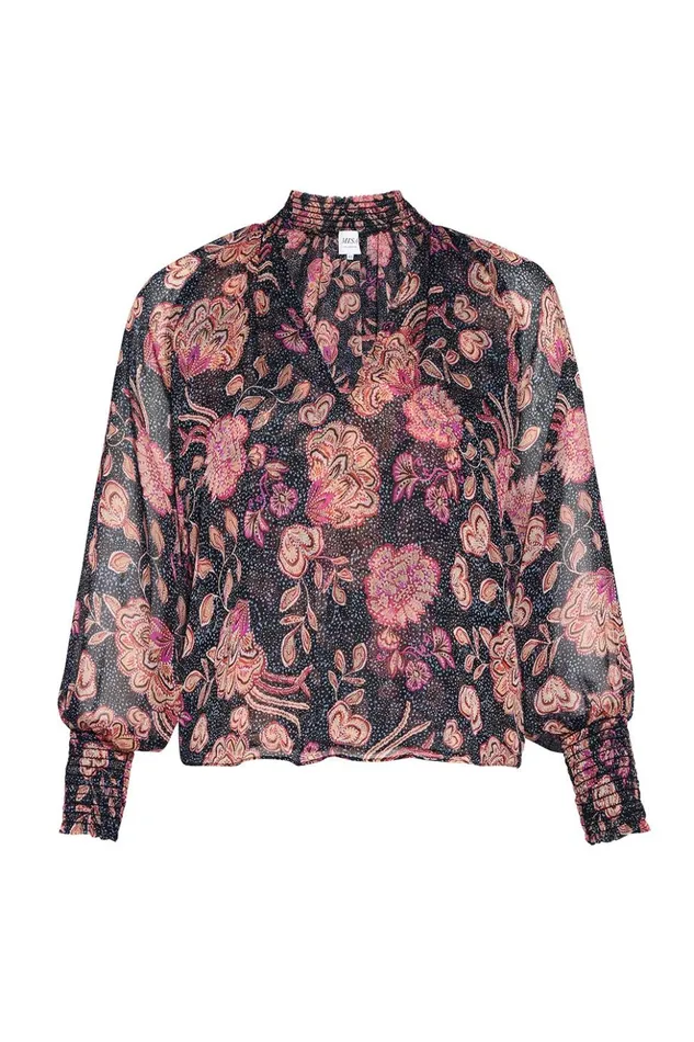 MISA Los Angeles ALEXIS TOP Flora Dot Women Tops