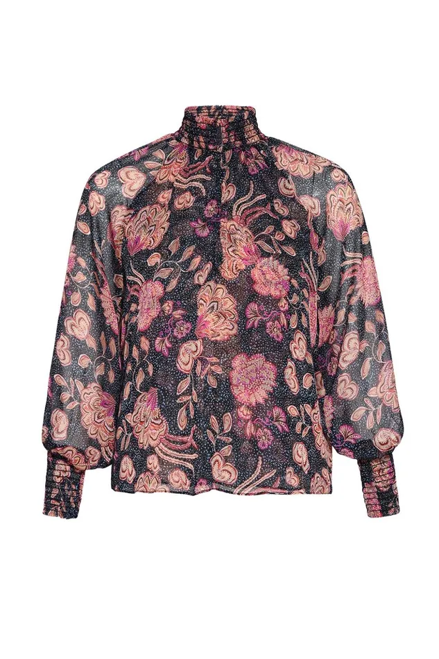 MISA Los Angeles ALEXIS TOP Flora Dot Women Tops