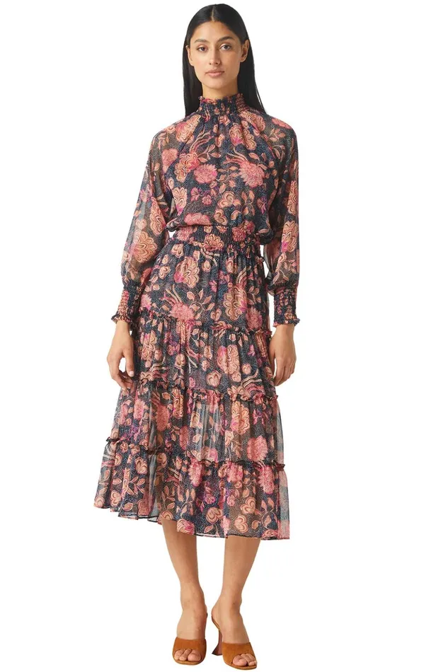 MISA Los Angeles ALEXIS TOP Flora Dot Women Tops