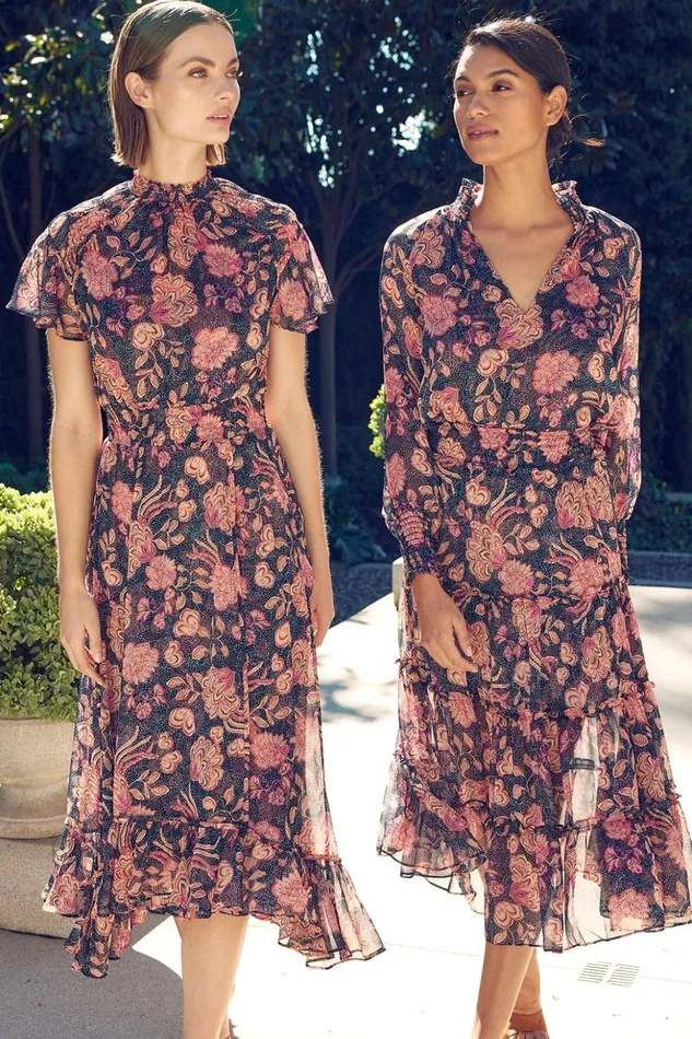 MISA Los Angeles ALEXIS TOP Flora Dot Women Tops