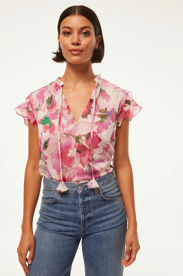 MISA Los Angeles BASIA TOP Garden Fuchsia Women Tops
