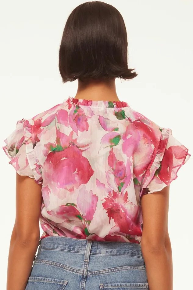 MISA Los Angeles BASIA TOP Garden Fuchsia Women Tops