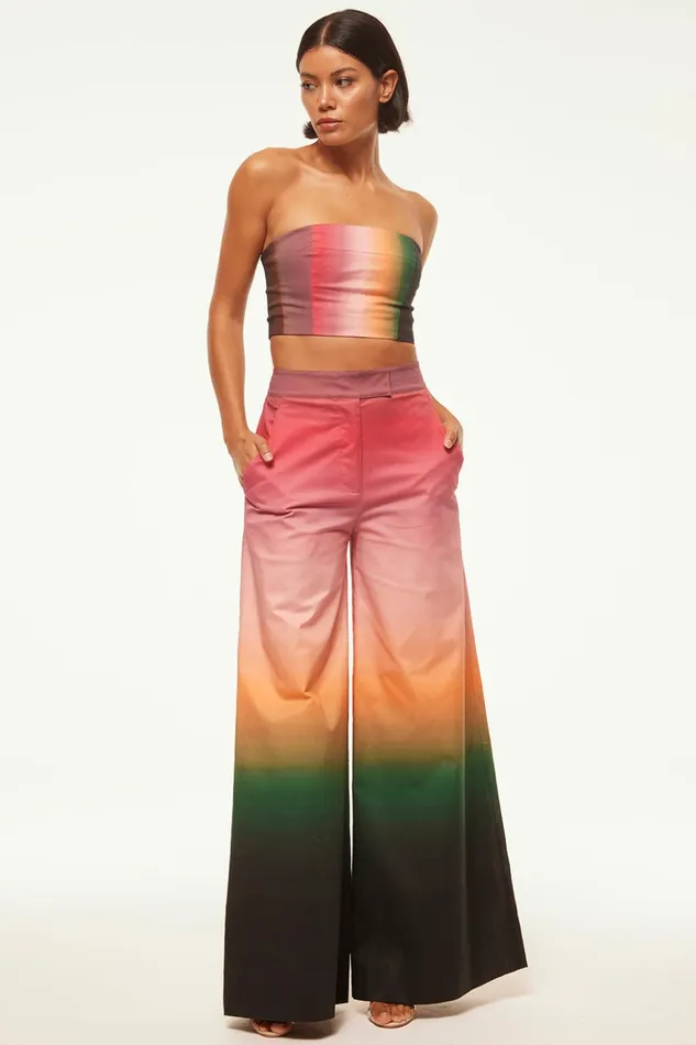 MISA Los Angeles CANDY BANDEAU Parchment Women Tops