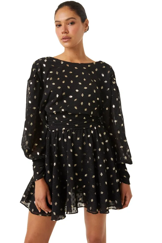 MISA Los Angeles DAVIE DRESS Diamond Clip Dot Women Dresses