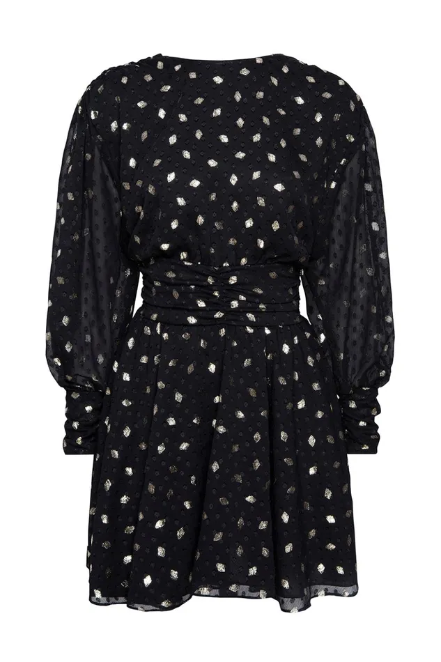 MISA Los Angeles DAVIE DRESS Diamond Clip Dot Women Dresses