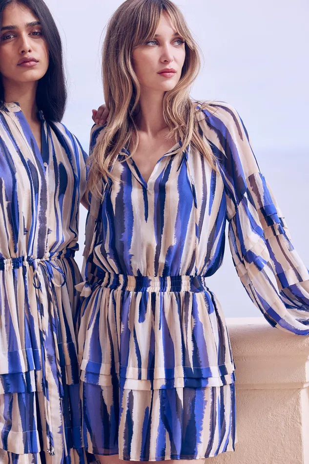 MISA Los Angeles KARLINA DRESS Striped Instinct Women Dresses