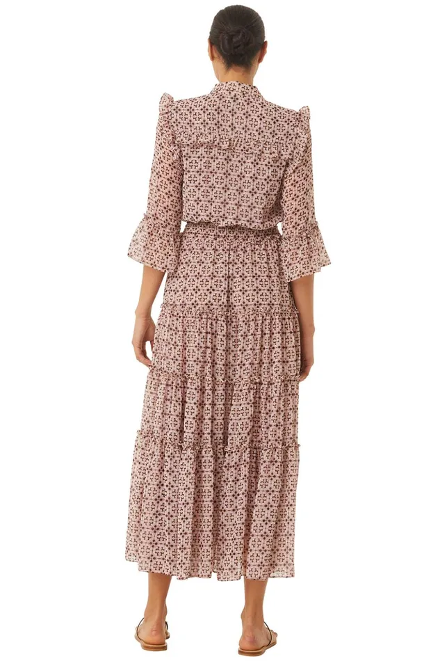 MISA Los Angeles PAMELINA DRESS Warm Winter Tile Women Dresses