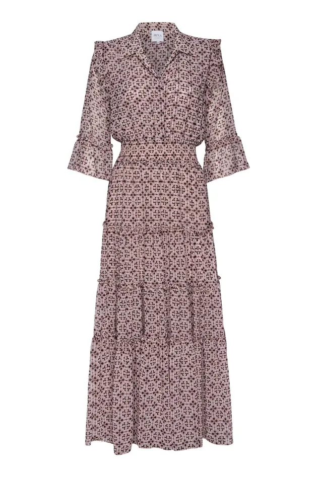 MISA Los Angeles PAMELINA DRESS Warm Winter Tile Women Dresses
