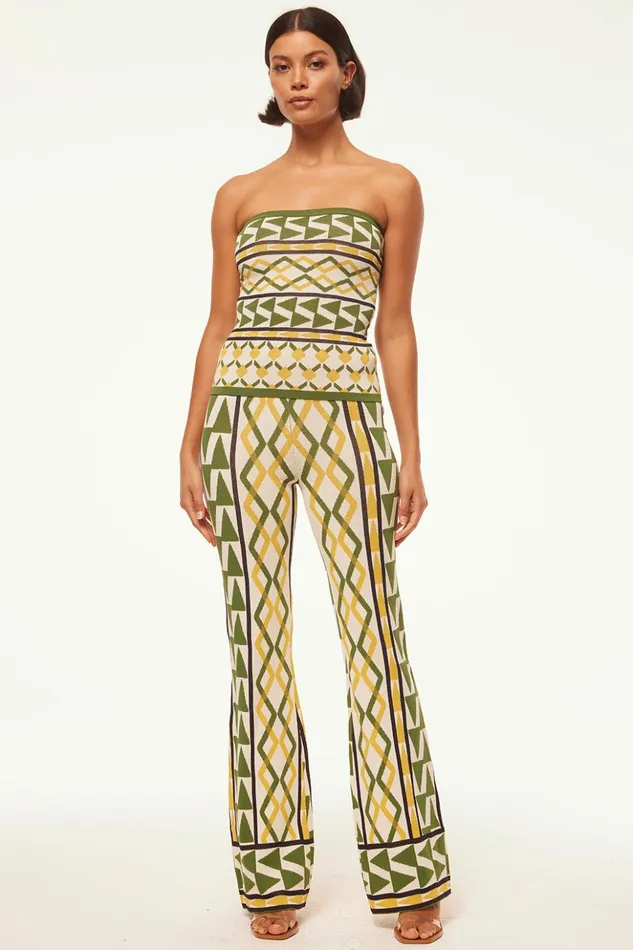 MISA Los Angeles RIALTA PANT Limoncello Geo Jacquard Women Pants