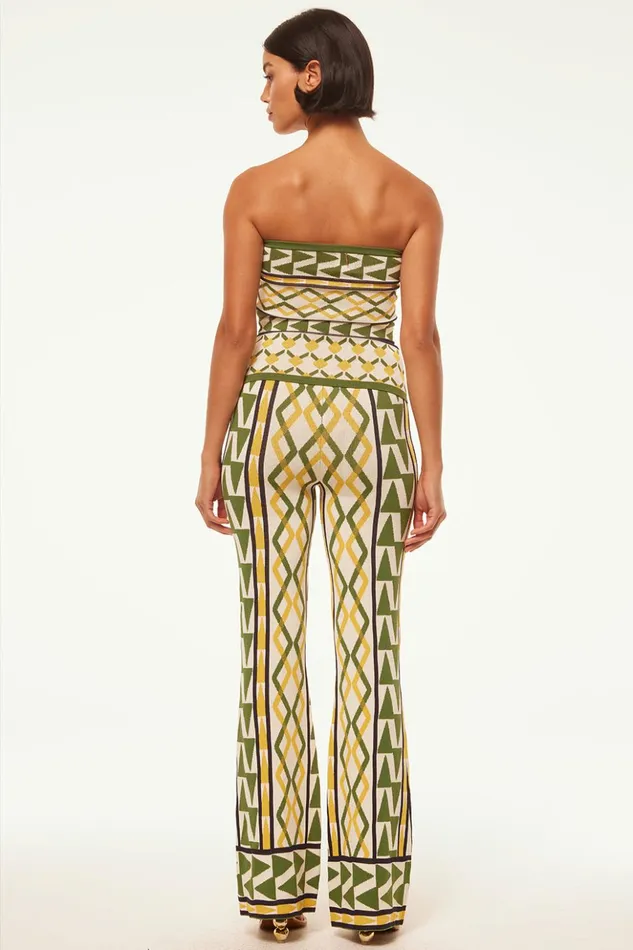 MISA Los Angeles RIALTA PANT Limoncello Geo Jacquard Women Pants
