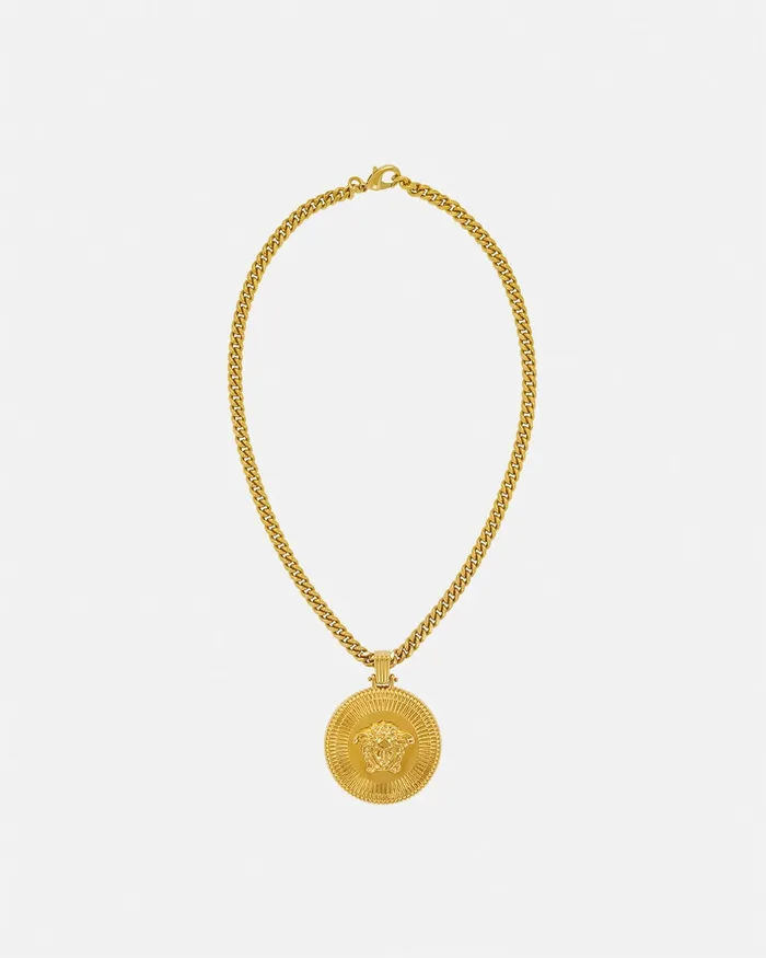 Necklaces Men Versace Medusa Biggie Necklace Light Gold