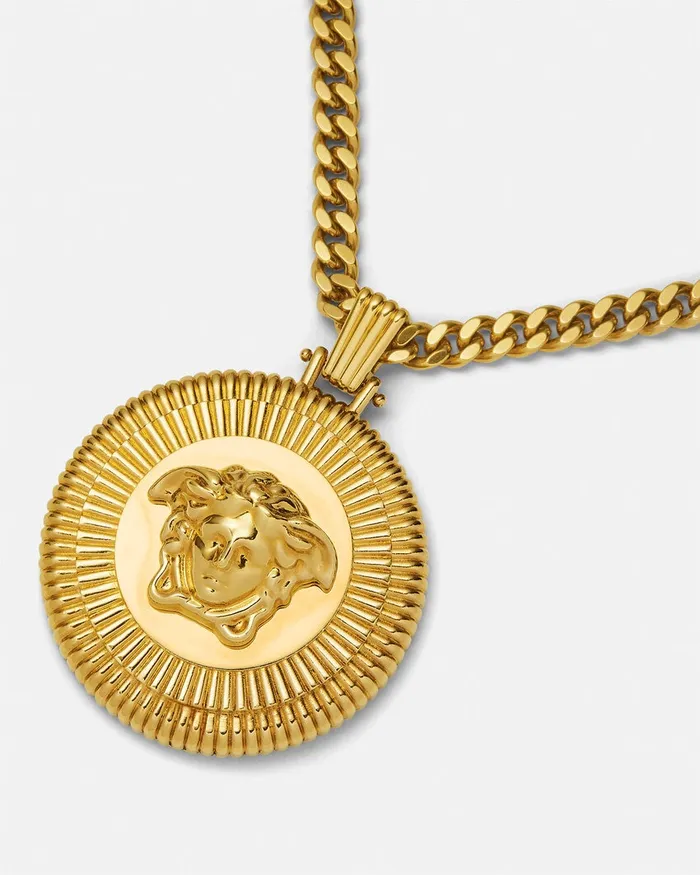 Necklaces Men Versace Medusa Biggie Necklace Light Gold
