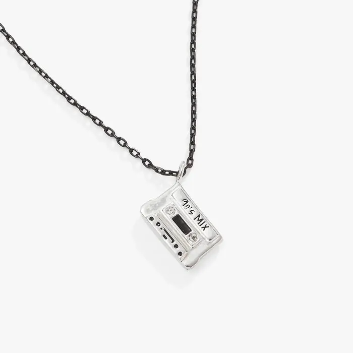 Necklaces Women Alex And Ani 90s Nostalgia Cassette Necklace Silver