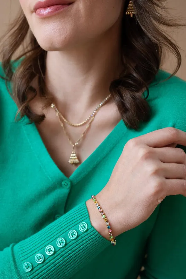 Necklaces Women Alex And Ani Christmas Tree Layered Necklace Shiny Gold