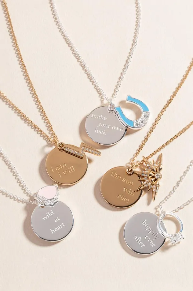 Necklaces Women Alex And Ani Happily Ever After Duo Charm Pendant Necklace Silver