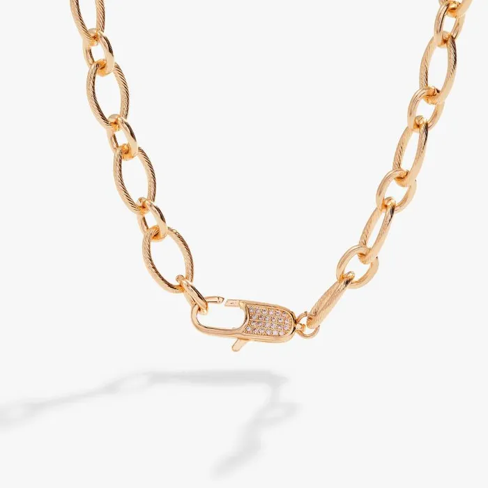 Necklaces Women Alex And Ani Large Link Carabiner Clasp Necklace Gold