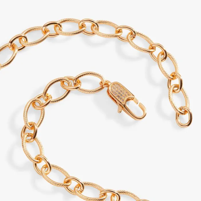 Necklaces Women Alex And Ani Large Link Carabiner Clasp Necklace Gold