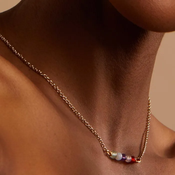Necklaces Women Alex And Ani MultiGemstone Chain Necklace Silver