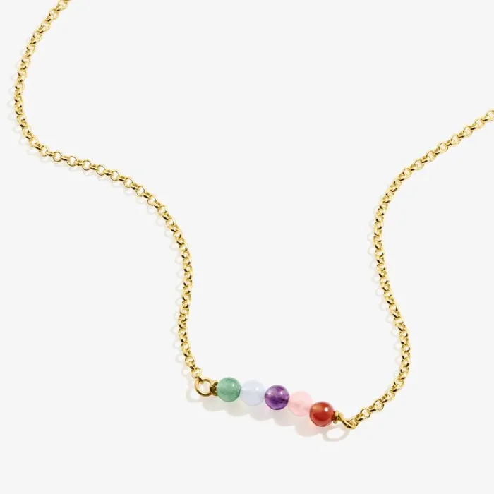 Necklaces Women Alex And Ani MultiGemstone Chain Necklace Silver