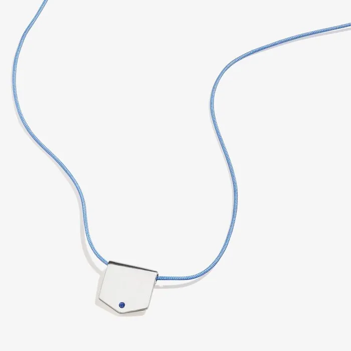 Necklaces Women Alex And Ani Shield Cord Necklace Sky Blue Shiny Silver