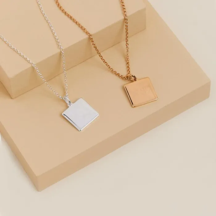 Necklaces Women Alex And Ani Square Charm Necklace 21039039 Silver