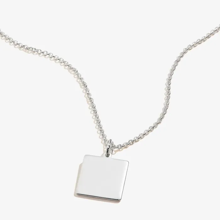 Necklaces Women Alex And Ani Square Charm Necklace 21039039 Silver