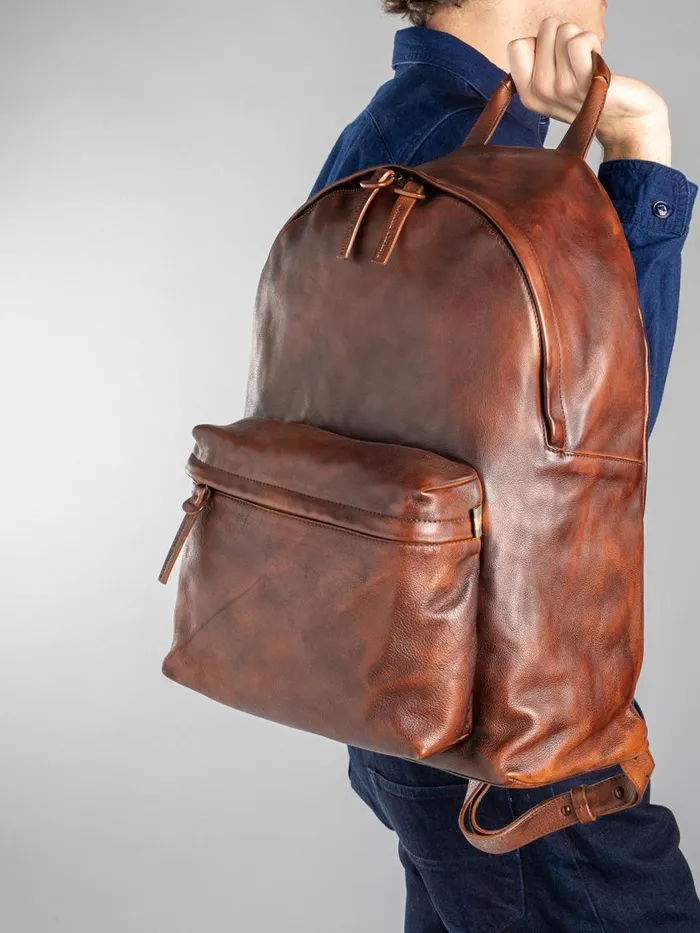 Officine Creative Backpacks OC PACK Supernero Black Leather Backpack 8211 WomenMen Officine Creative Backpacks OC PACK Supernero Black Leather Backpack 8211 WomenMen