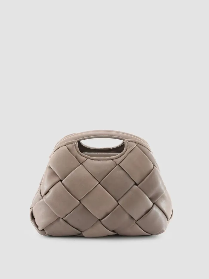 Officine Creative Bags HELEN 12 Walnut Taupe Leather Pochette 8211 Women