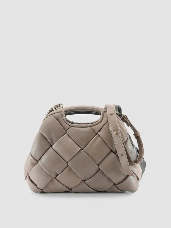 Officine Creative Bags HELEN 12 Walnut Taupe Leather Pochette 8211 Women