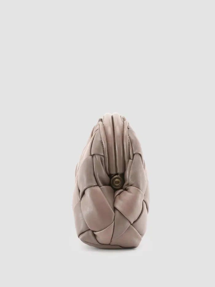 Officine Creative Bags HELEN 12 Walnut Taupe Leather Pochette 8211 Women