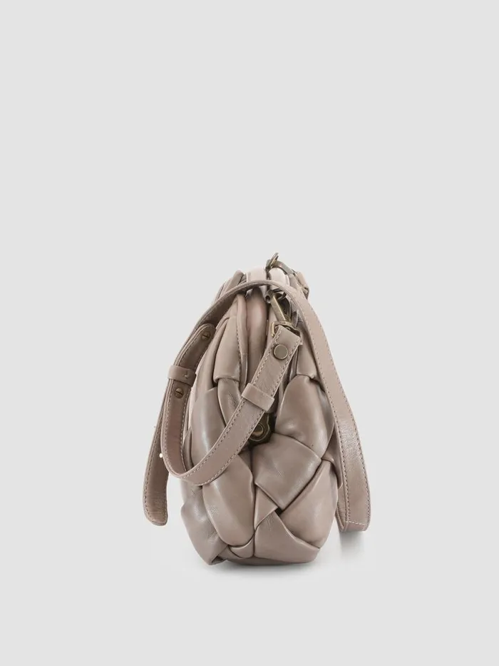 Officine Creative Bags HELEN 12 Walnut Taupe Leather Pochette 8211 Women
