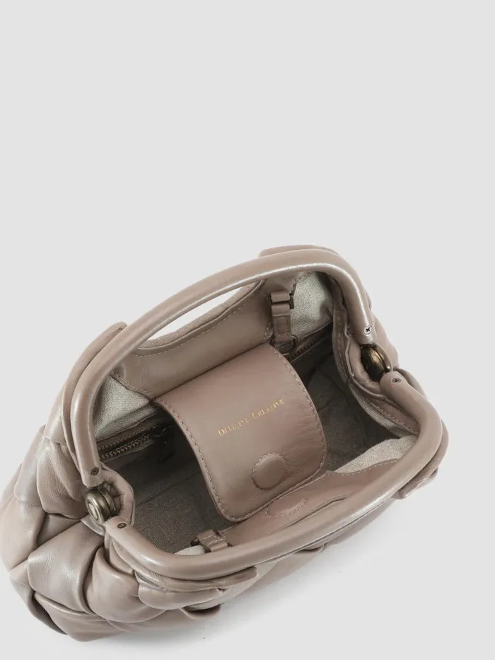 Officine Creative Bags HELEN 12 Walnut Taupe Leather Pochette 8211 Women