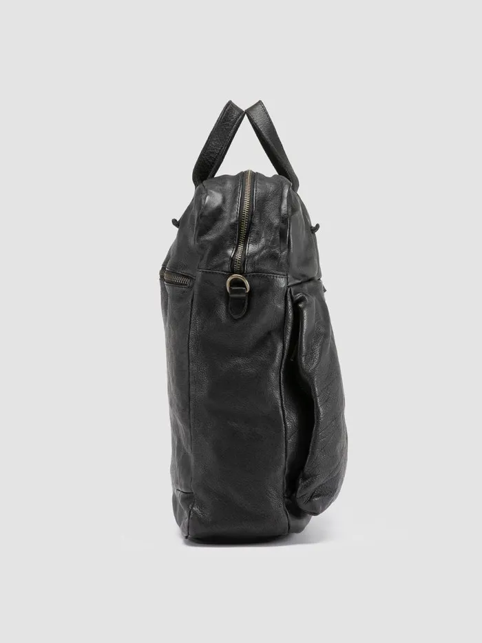 Officine Creative Bags HELMET 041 Nero Black Leather Tote Bag 8211 Men