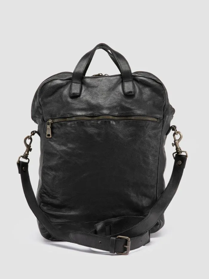 Officine Creative Bags HELMET 041 Nero Black Leather Tote Bag 8211 Men
