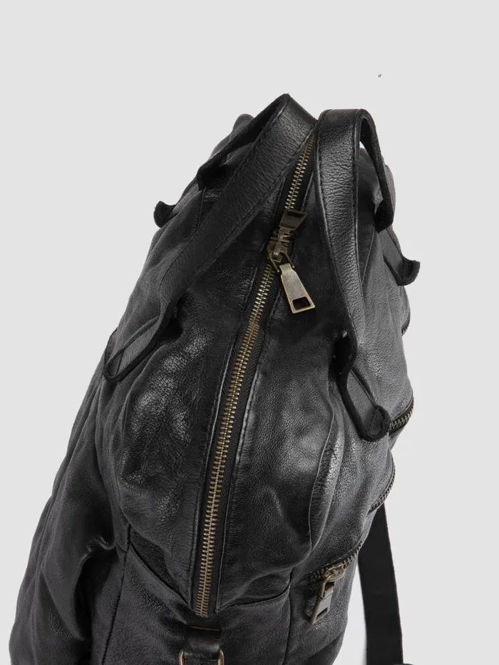 Officine Creative Bags HELMET 041 Nero Black Leather Tote Bag 8211 Men