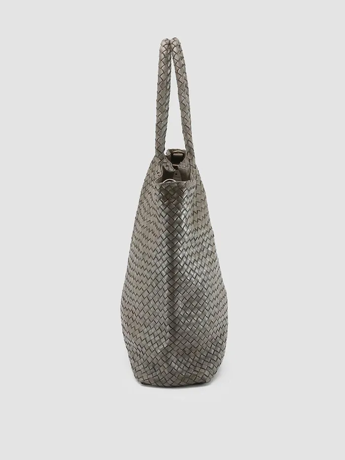 Officine Creative Bags OC CLASS 35 Cinder Grey Leather Tote Bag 8211 Women