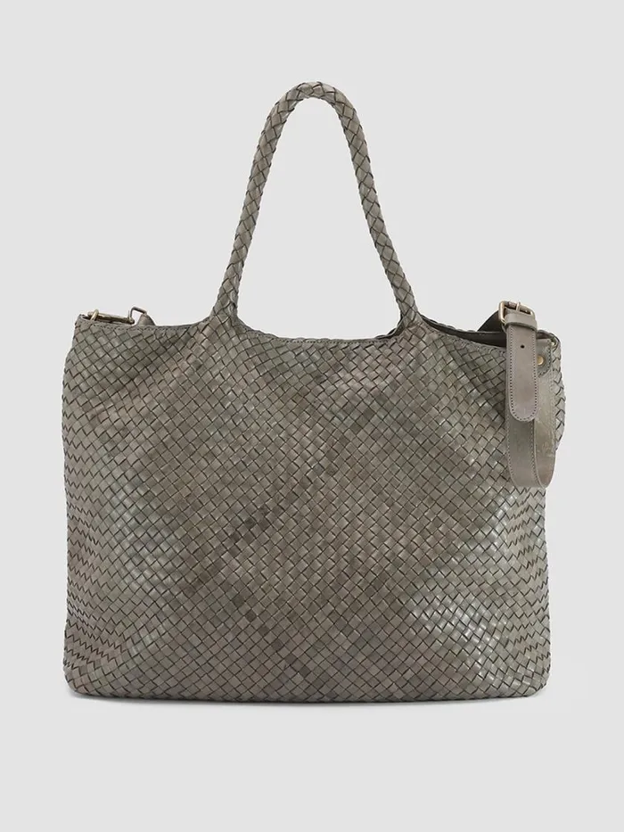 Officine Creative Bags OC CLASS 35 Cinder Grey Leather Tote Bag 8211 Women