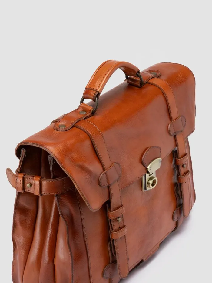 Officine Creative Bags RARE 26 Cuoio Brown Leather Briefcase 8211 Men