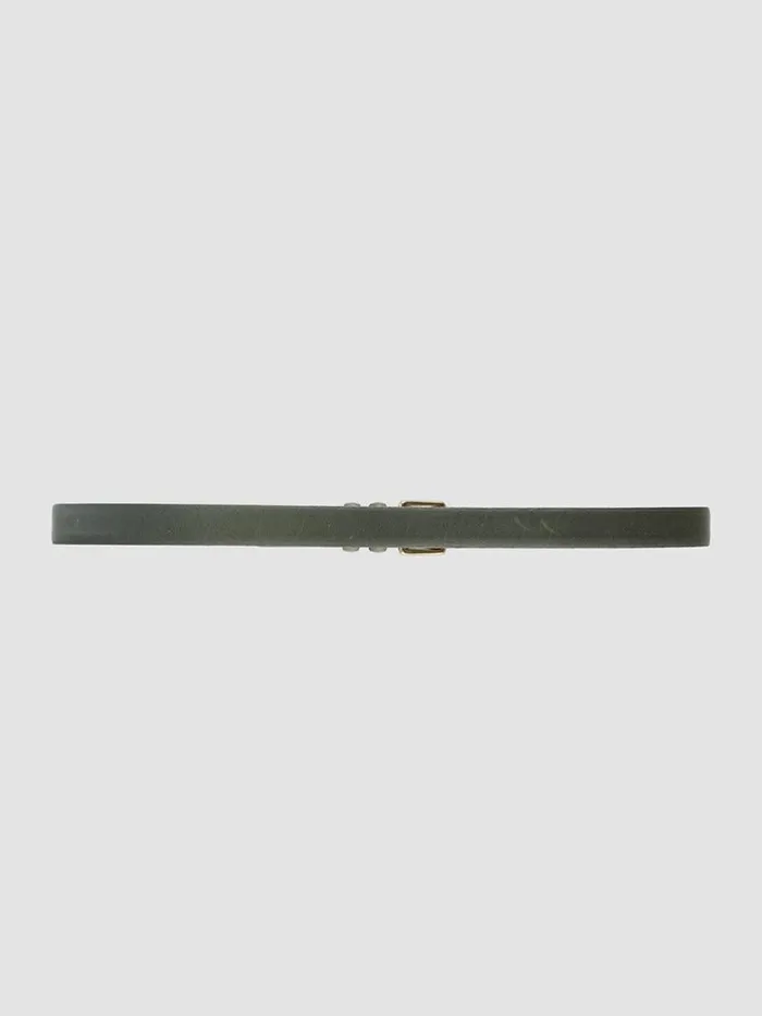 Officine Creative Belts OC STRIP 09 Dephts Green Leather Belt 8211 Women