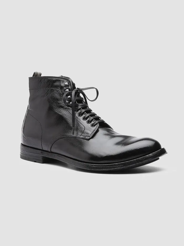 Officine Creative Boots and Ankle Boots ANATOMIA 013 Nero Black Leather Ankle Boots 8211 Men Officine Creative Boots and Ankle Boots ANATOMIA 013 Nero Black Leather Ankle Boots 8211 Men