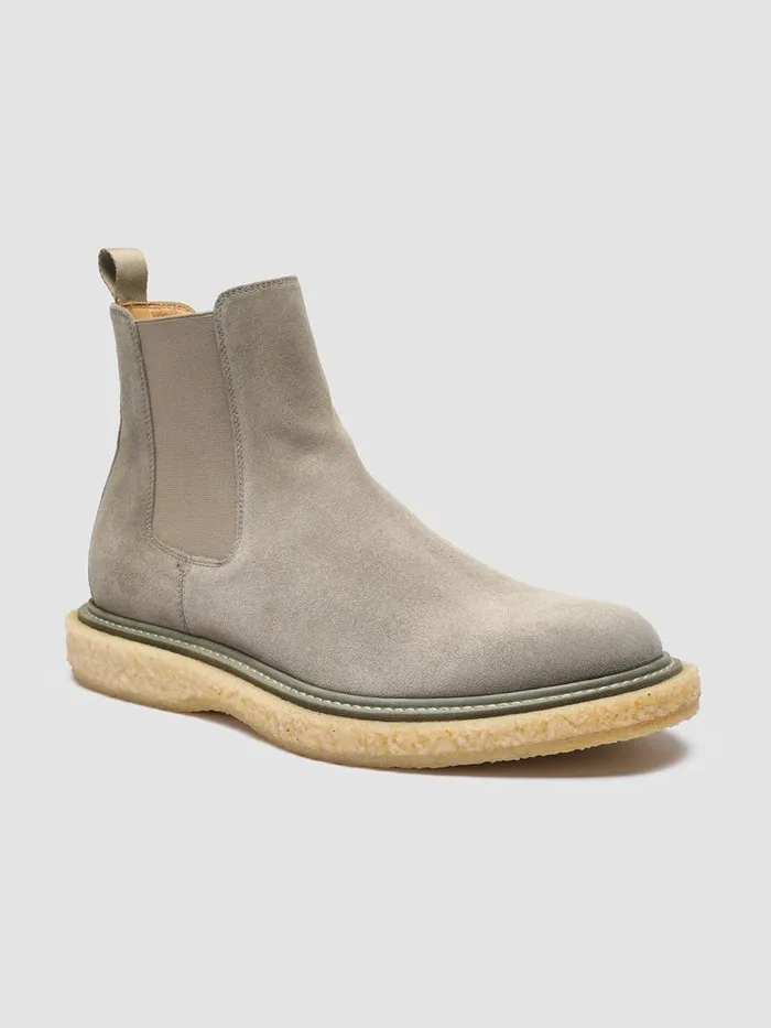 Officine Creative Boots and Ankle Boots BULLET 002 Bosco Green Suede Chelsea Boots 8211 Men Officine Creative Boots and Ankle Boots BULLET 002 Bosco Green Suede Chelsea Boots 8211 Men
