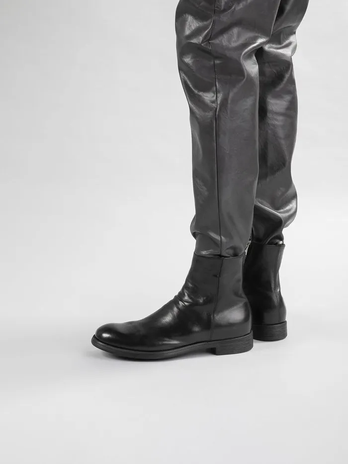 Officine Creative Boots and Ankle Boots CHRONICLE 058 CaffMoro Brown Leather Zip Boots 8211 Men