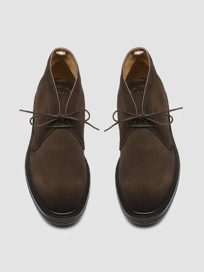 Officine Creative Boots and Ankle Boots HOPKINS CREPE 106 Oliva Brown Suede Lace Up Boots 8211 Men Officine Creative Boots and Ankle Boots HOPKINS CREPE 106 Oliva Brown Suede Lace Up Boots 8211 Men