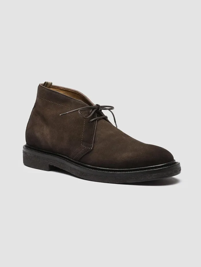 Officine Creative Boots and Ankle Boots HOPKINS CREPE 106 Oliva Brown Suede Lace Up Boots 8211 Men Officine Creative Boots and Ankle Boots HOPKINS CREPE 106 Oliva Brown Suede Lace Up Boots 8211 Men