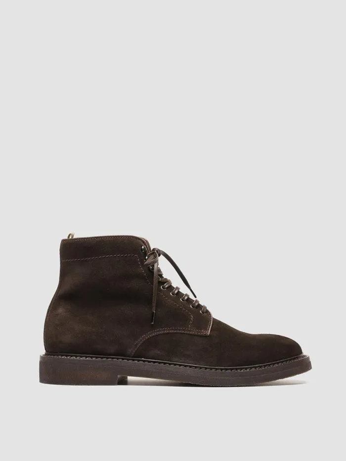 Officine Creative Boots and Ankle Boots HOPKINS FLEXI 203 Pepe Brown Suede Laceup Boots 8211 Men Officine Creative Boots and Ankle Boots HOPKINS FLEXI 203 Pepe Brown Suede Laceup Boots 8211 Men