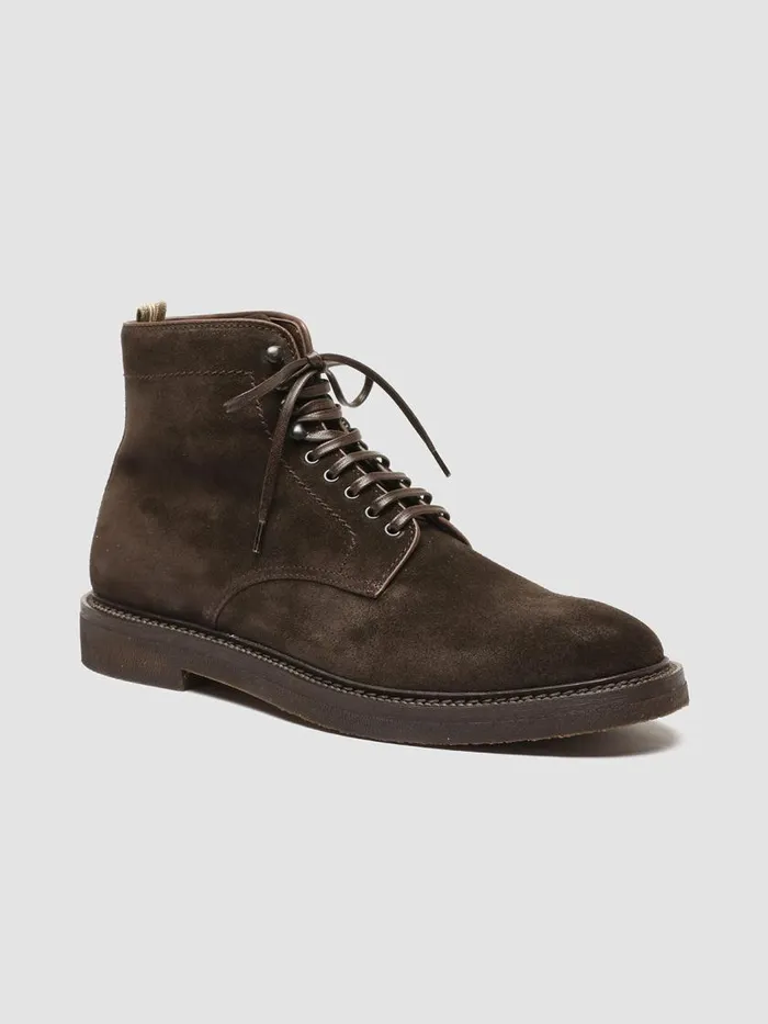 Officine Creative Boots and Ankle Boots HOPKINS FLEXI 203 Pepe Brown Suede Laceup Boots 8211 Men Officine Creative Boots and Ankle Boots HOPKINS FLEXI 203 Pepe Brown Suede Laceup Boots 8211 Men