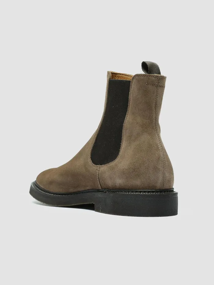 Officine Creative Boots and Ankle Boots HOPKINS FLEXI 204 Tundra Taupe Suede Pull On Boots 8211 Men