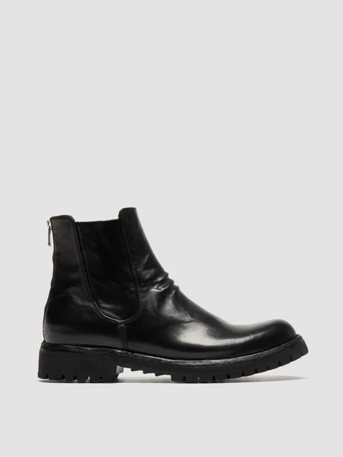Officine Creative Boots and Ankle Boots IKONIC 005 Nero Black Leather Zip Boots 8211 Men Officine Creative Boots and Ankle Boots IKONIC 005 Nero Black Leather Zip Boots 8211 Men