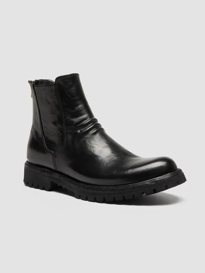 Officine Creative Boots and Ankle Boots IKONIC 005 Nero Black Leather Zip Boots 8211 Men Officine Creative Boots and Ankle Boots IKONIC 005 Nero Black Leather Zip Boots 8211 Men