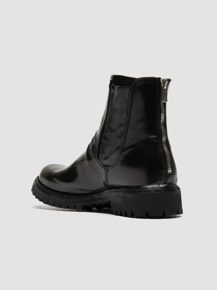 Officine Creative Boots and Ankle Boots IKONIC 005 Nero Black Leather Zip Boots 8211 Men Officine Creative Boots and Ankle Boots IKONIC 005 Nero Black Leather Zip Boots 8211 Men